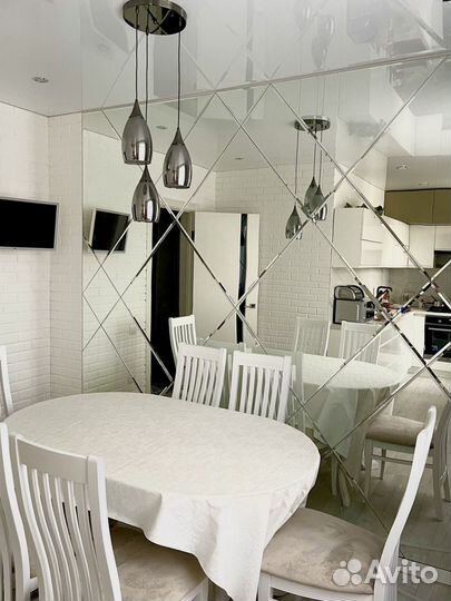 Зеркальное панно с фацетом, зеркальная плитка