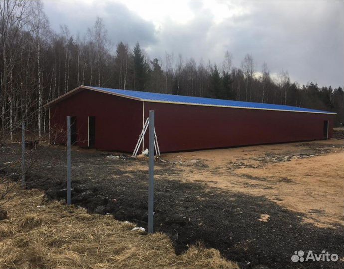 Быстровозводимые ангары склады из сэндвич панелей