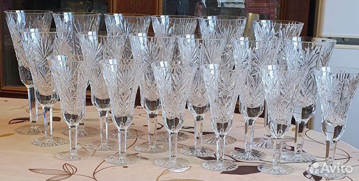 Фужеры и рюмки хрустальные СССР