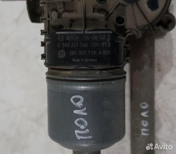 Трапеция стекл с моторчиком 6R1955119A VW Polo