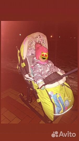 Санки коляска на колесах