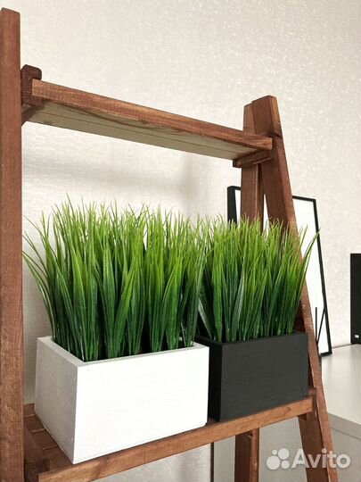 Искусственные цветы трава газон в ящиках