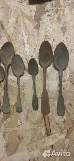 Ложка старинная латунная