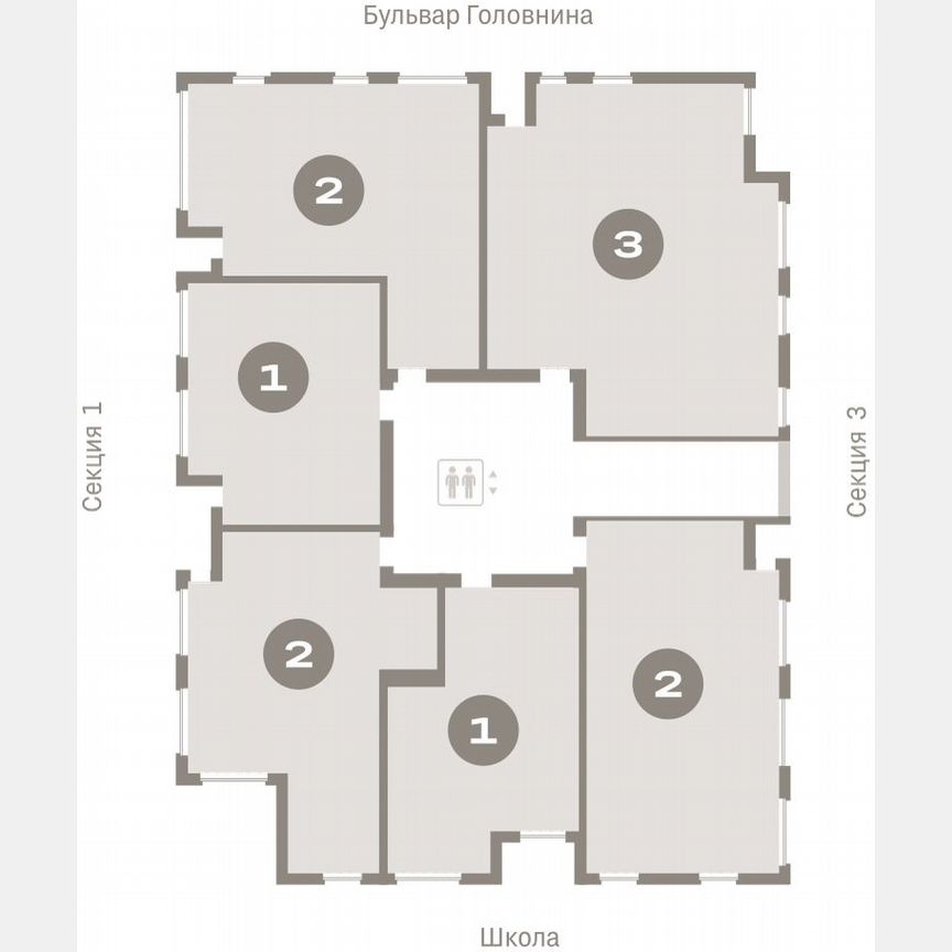 2-к. квартира, 76,8 м², 4/15 эт.