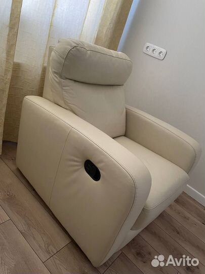 Кожаное кресло реклайнер IKEA