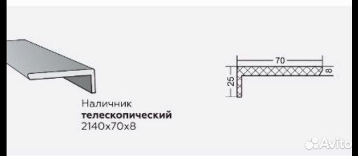 Наличники дверные (дера) венге телескоп