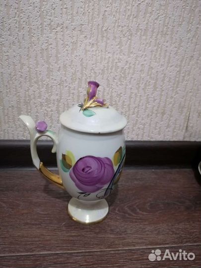 Кружка поилка, ручная роспись, Дулёвский фарфор