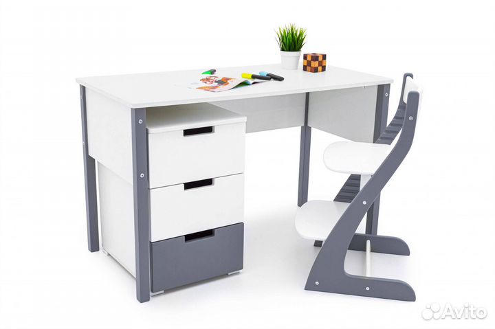 Тумба Svogen в детскую комнату. Графит-белый