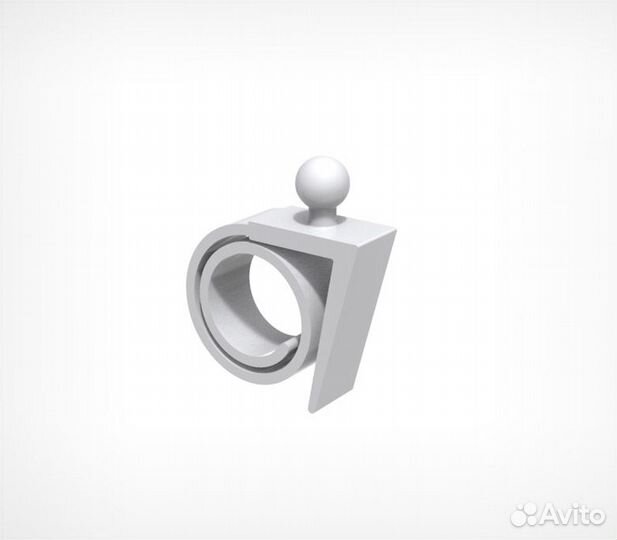 Спираль-улитка с угл. на край посуды roll-VL-L бел