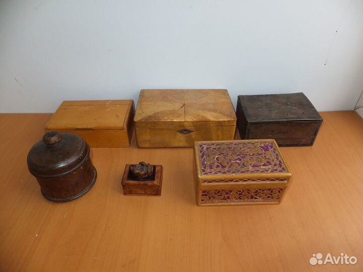 Старинные Шкатулки Резные Деревянные Бронза