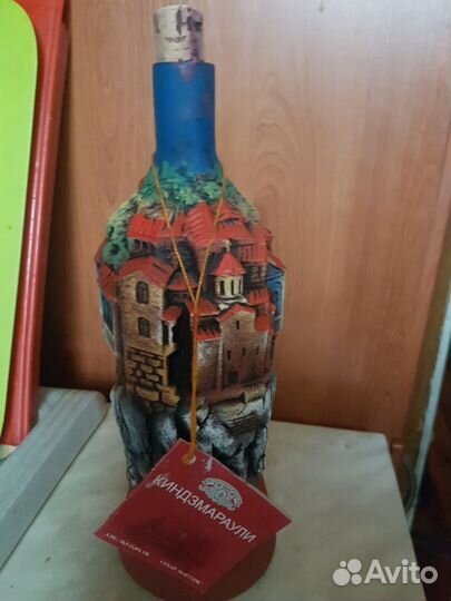 Бутыль,худож.керамика из-под груз.вина