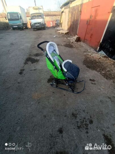Детские санки коляска