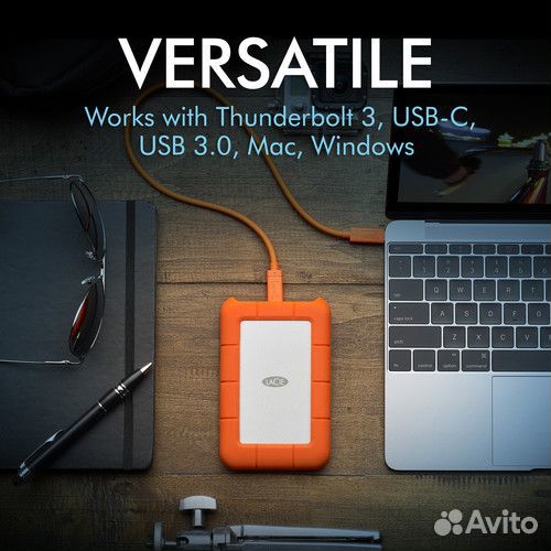 Внешний диск Lacie 4TB Rugged USB-C защищенный