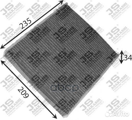 Фильтр салона угольный AC0109C JS Asakashi