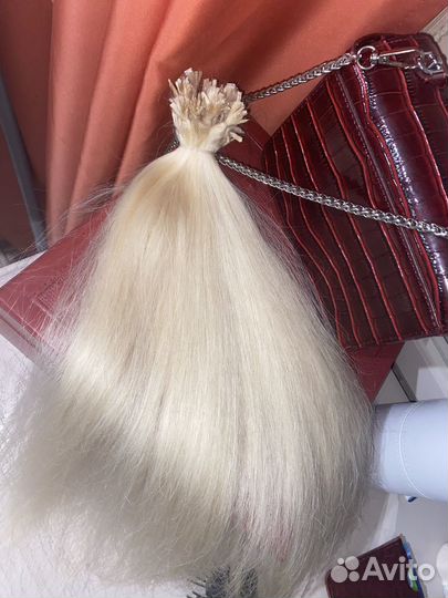 Волосы для наращивания блонд 43-45 см