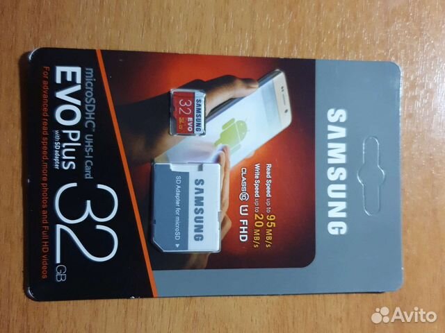 Карта памяти Samsung evo plus 32gb