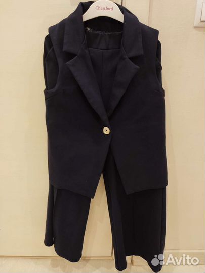 Школьный костюм (жилет и брюки-килоты) р.40 152 см