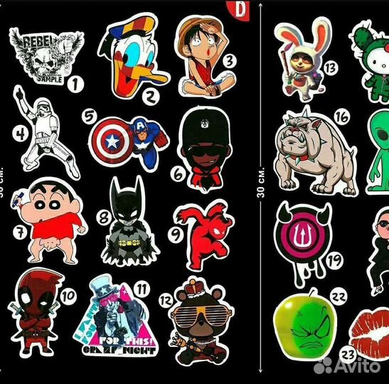 Наклейка, виниловый стикер серия D