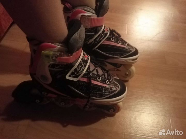 Ролики детские для девочек Раздвижные р.31 до 34