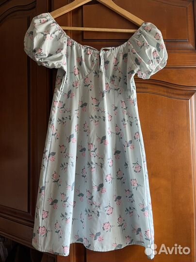 Платье голубое летнее