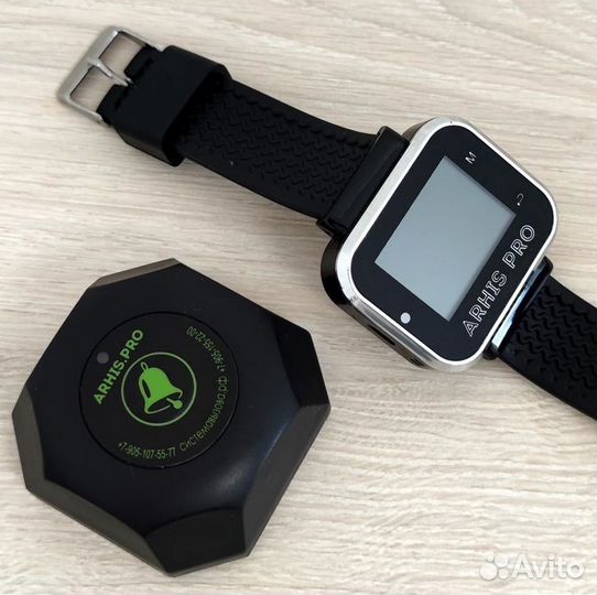 Кнопка вызова официанта модель Бургер с часами