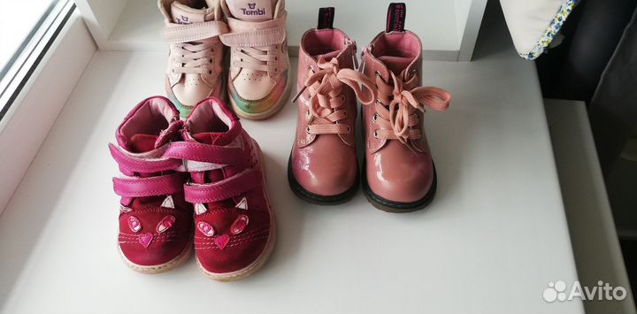 Ботинки на девочку 22р