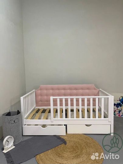 Кровать Классика с мягкой спинкой 180 80 борт