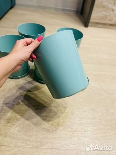 Кашпо с поддоном (горшок для цветов )