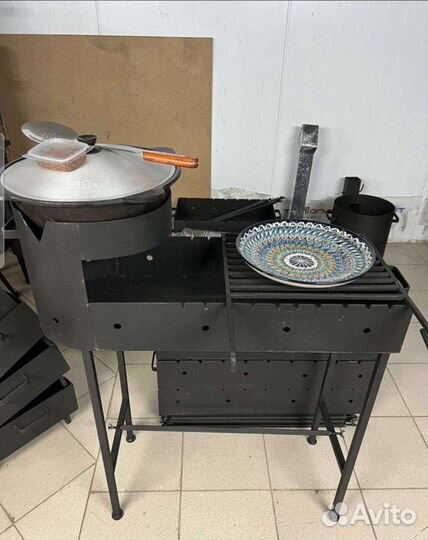 Мангал с подказанником 3мм разборный