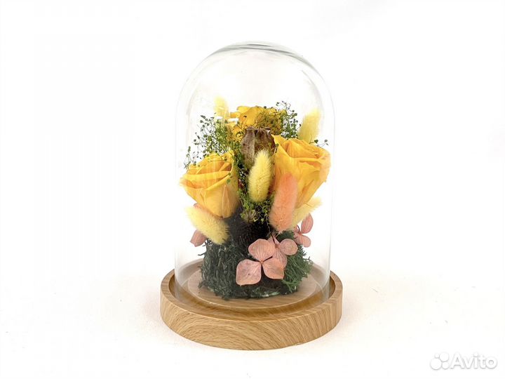 Композиция в колбе Стабилизированные цветы