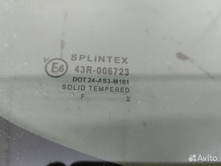 Стекло двери задней правой Peugeot 107 2006-2014