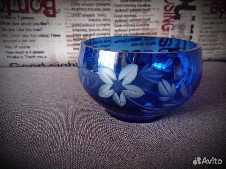 Ваза СССР cobalt кобальт салатница