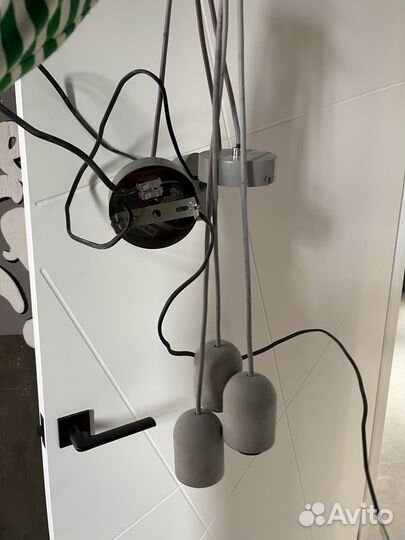 Бетонный светильник. Плафон из бетона. 3 шт