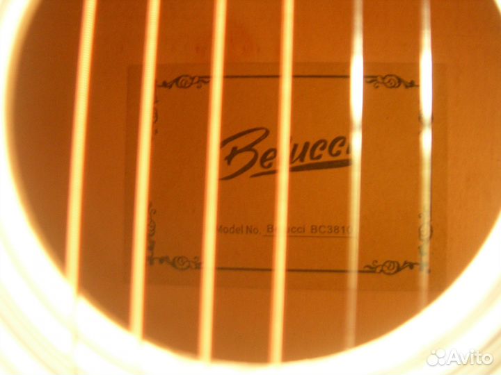 Акустическая гитара в чехле belucci BC3810