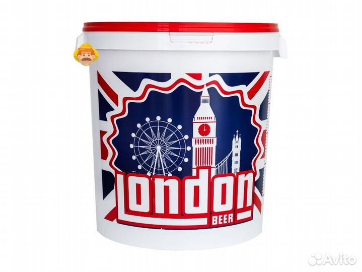 Пластиковая емкость для брожения с логотипом 32 л