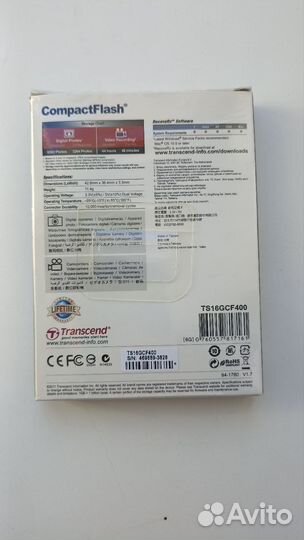 Карта Transcend Compact Flash 16 gb