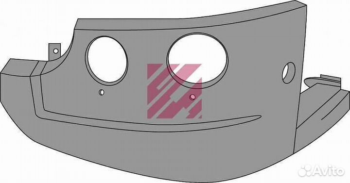 Угол бампера серый пластик левый Scania R2010