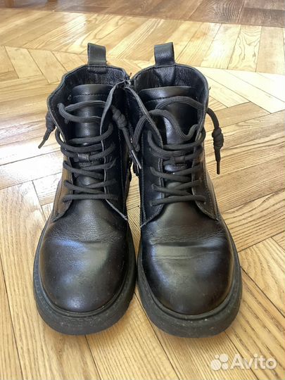 Ботинки кожан. демисезонные для девочки 32 размер