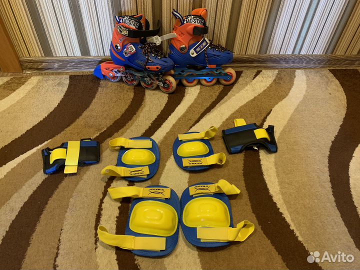 Роликовые коньки детские защита в подарок