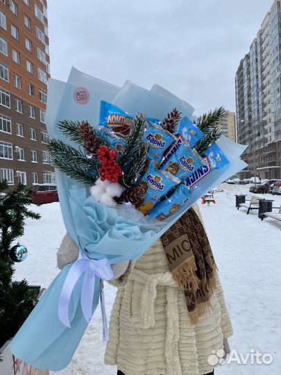 Подарок сладкий букет из конфет