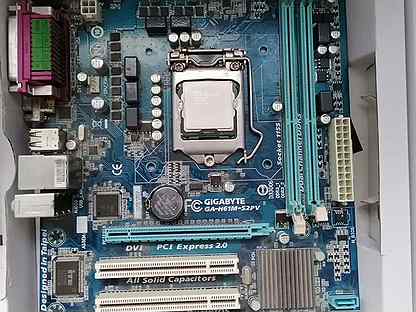 Материнская плата GA H61M S2PV+процессор