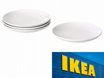 Тарелка IKEA Godmiddag белая 20см -4шт