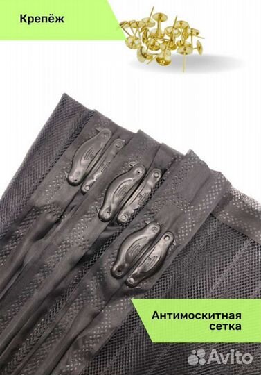 Антимоскитная сетка на дверь с магнитом 100х210 см