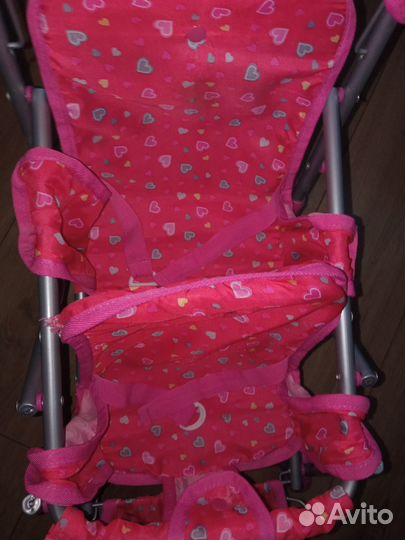Игрушечная коляска для девочки двухместная