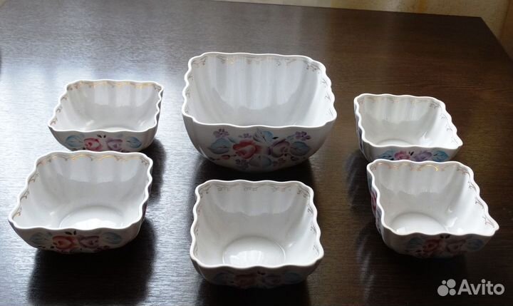 Комплект салатников 7 штук, Сысерть, 80-е