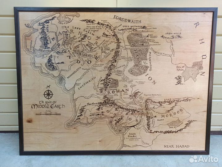Карта Средиземья, Властелин колец, Хоббит, Толкин