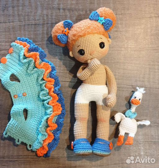 Кукла ручной работы. Кукла вязаная