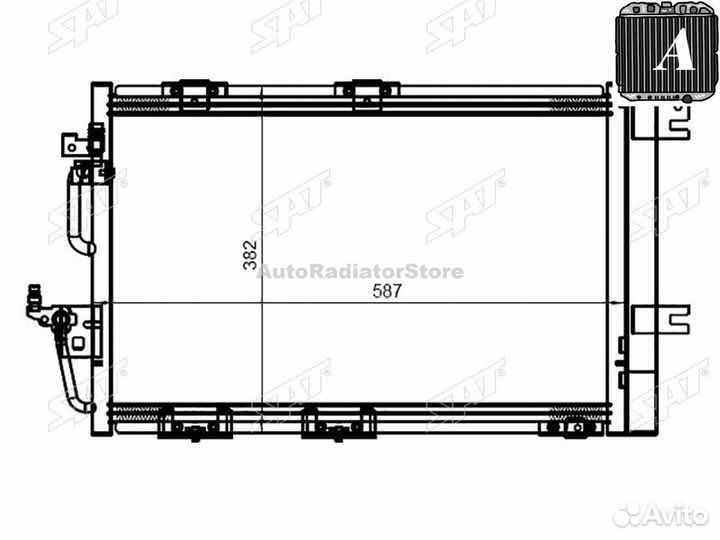 Радиатор кондиционера Опель Астра H 05