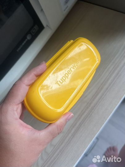 Tupperware набор детский ложка, вилка в контейнере