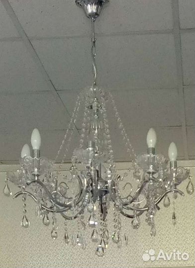 Люстра потолочная бу хрустальная